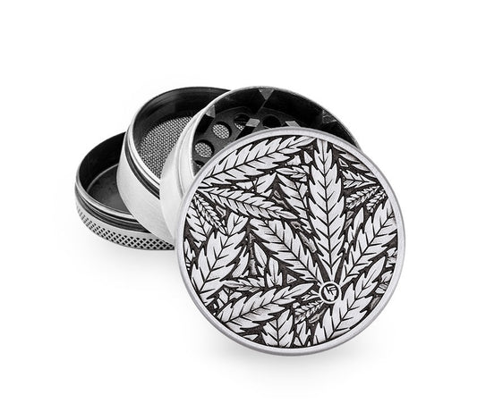 Silver Leaves Metall Grinder