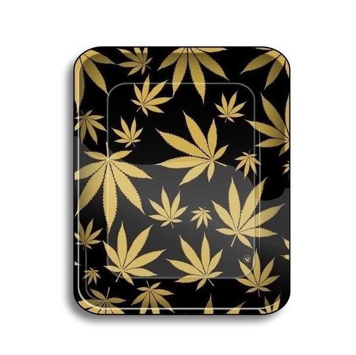 Rolling Tray, Gold Leaves (340mm x 275mm)