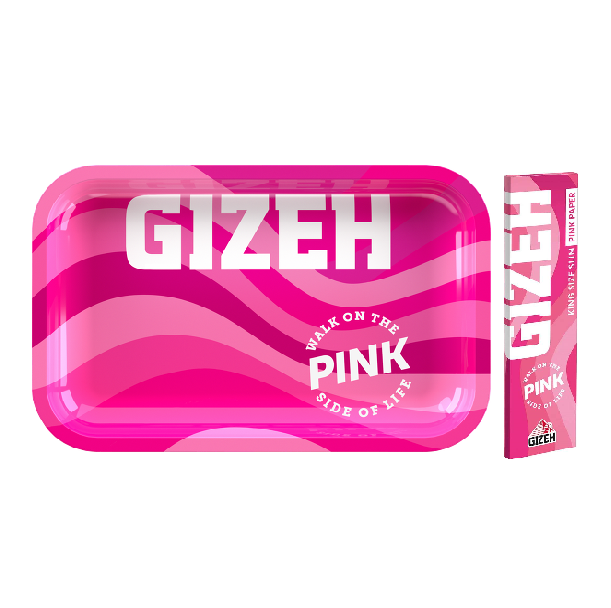 Gizeh PINK Rolling Tray inkl. Papers